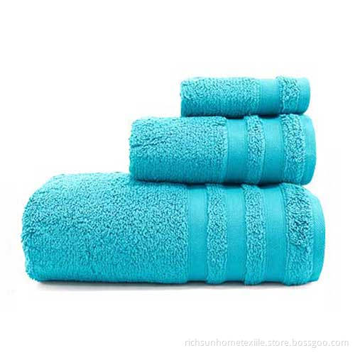 blue bath towel